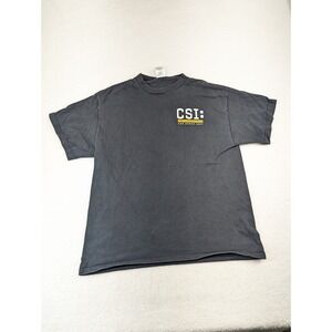Vintage CSI Las Vegas T Shirt Men's Black Short Sleeve Crewneck Y2k L